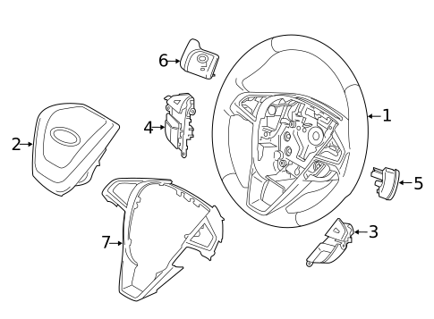 Steering Wheel for 2017 Ford Edge #0