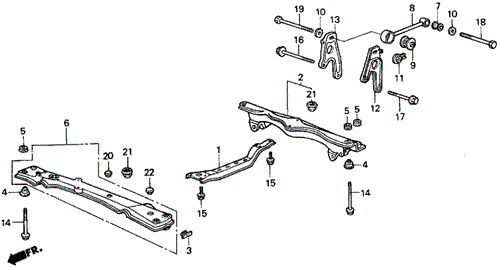 Torque Rod - Front Beam for 1987 Honda Accord #0