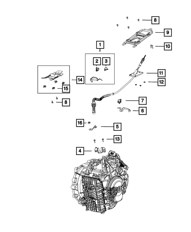 6511603AA - 948TE; 9-Speed; Automatic Transmission: Hex Head Point Cut Screw And Coned Washer for Mopar Image