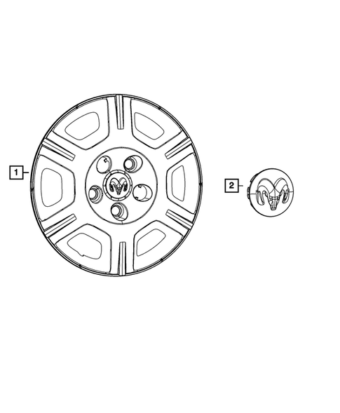 Wheel Covers and Center Caps for 2011 Dodge Journey #0