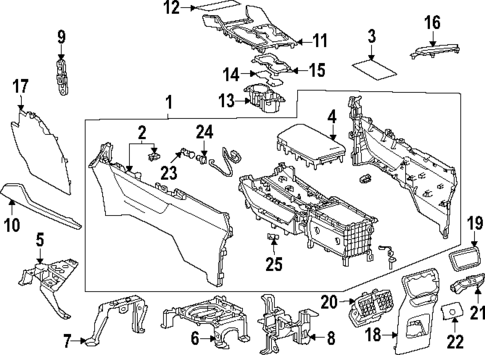 Center Console for 2025 Lexus NX250 #6