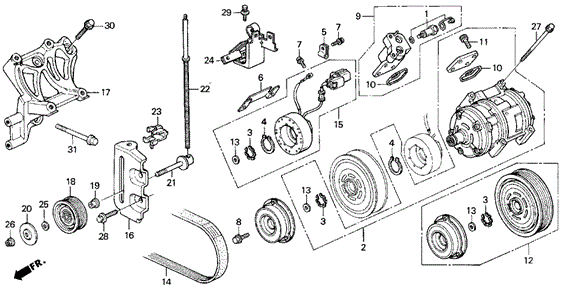 A/C Compressor ('94) for 1994 Acura Vigor #0
