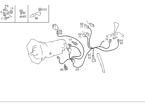 Electrical Parts Used for Transmission for 1984 Mercedes-Benz 500 SEC #1
