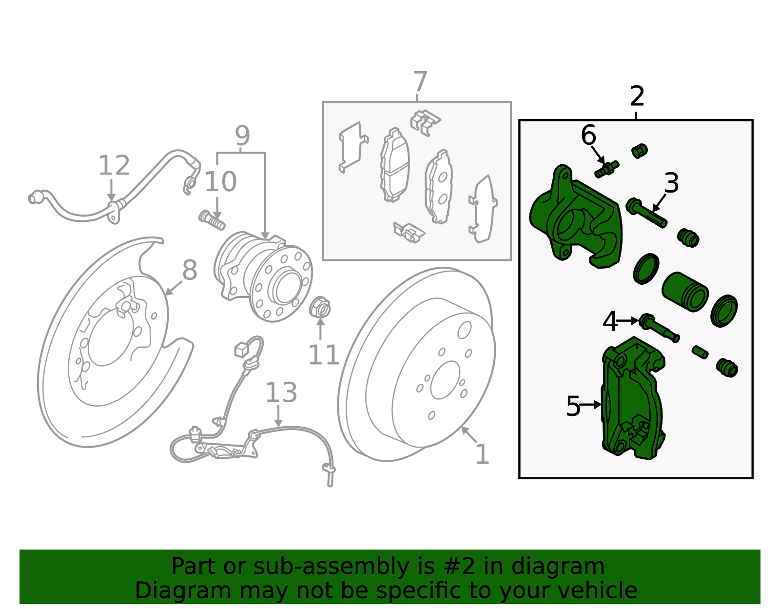 SU003-11483 - Disc Brake Caliper 2024-2026 Toyota GR86 | Longo