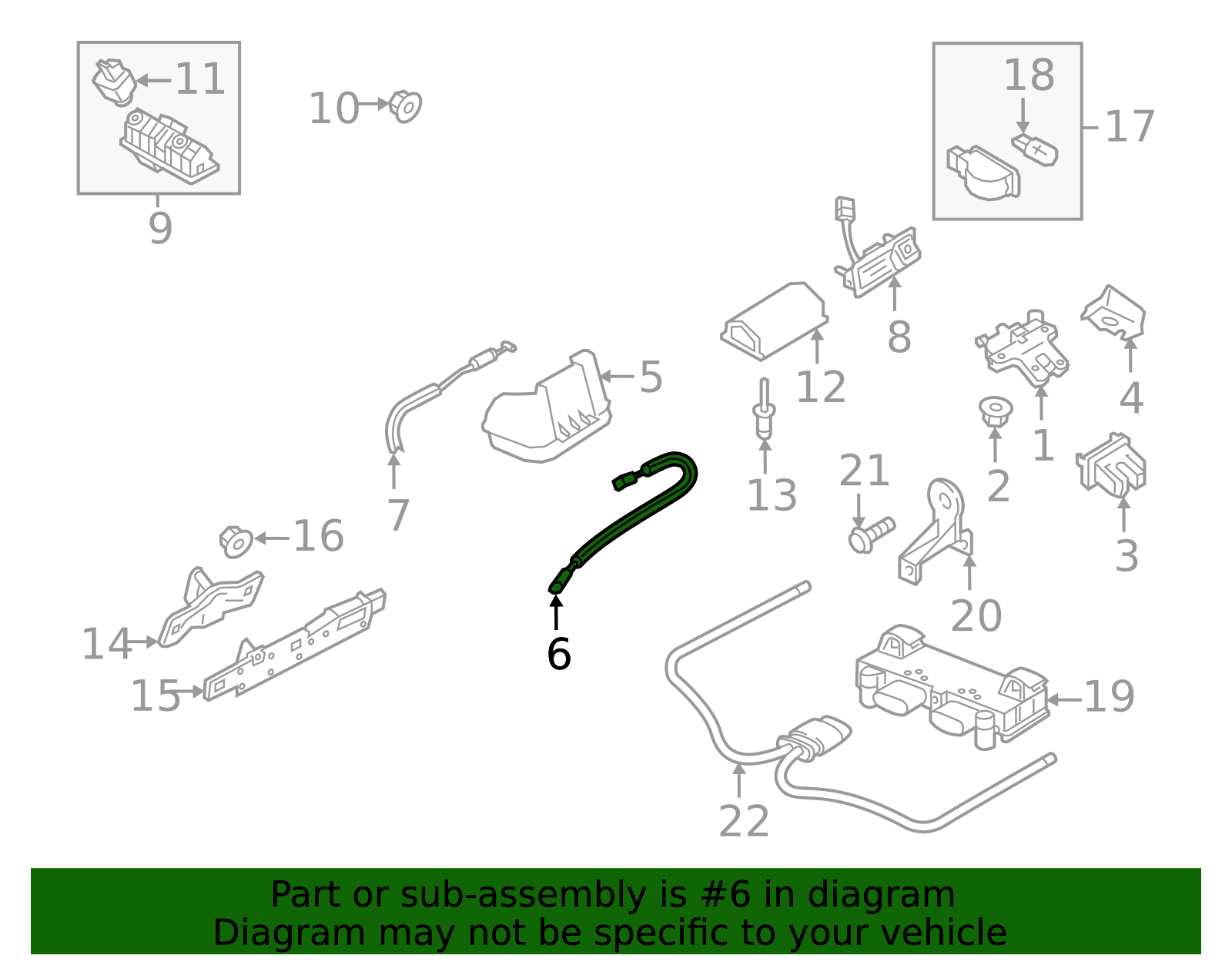 2012-2018 Audi Release Cable 8J7-880-729-A | OEM Parts Online