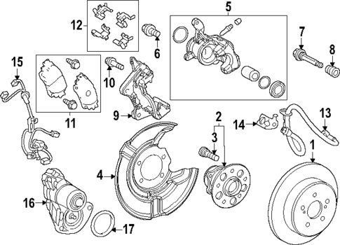 Rear Brakes for 2024 Toyota Corolla #1
