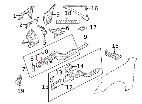 Structural Components & Rails for 2012 Nissan 370Z #0