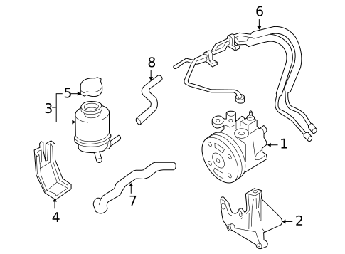 Pump & Hoses for 2005 Saab 9-2X #0