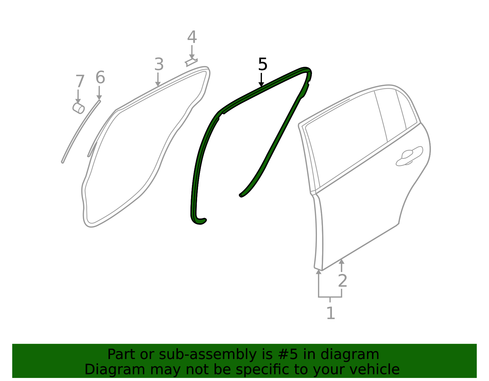 83120 83120-3F00026 - Weather-Strip On Body 2007-2009 Kia Amanti | Kia.Parts ...