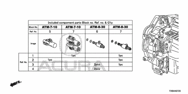 AT Solenoid Valve Set (5AT) for 2015 Acura ILX #0