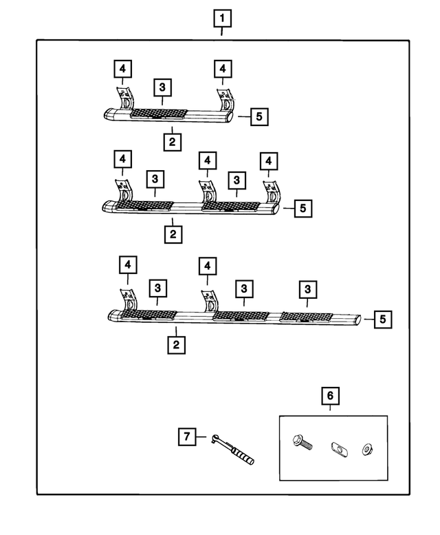 68199281AB - Mopar Accessories - Component Parts: Side Step, Left for Mopar Image image