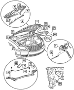 5054088AI - Body Sheet Metal Except Doors: Hood Prop Rod for Chrysler: Pacifica Image