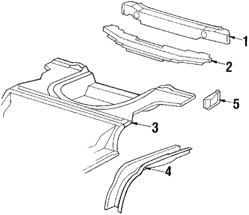 Rear Body for 1994 Chevrolet Cavalier #2