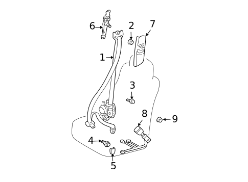 Seat Belt for 2004 Lexus RX330 #1