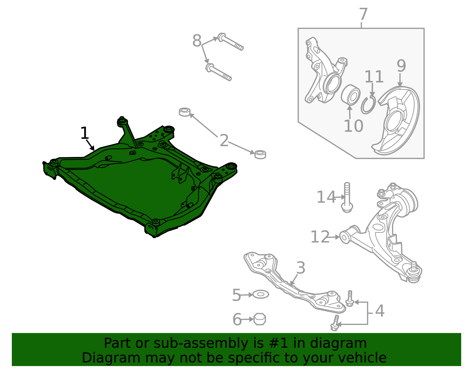EG21-34-80XE | 2009-2012 Mazda CX-7 Engine Cradle | Palladino