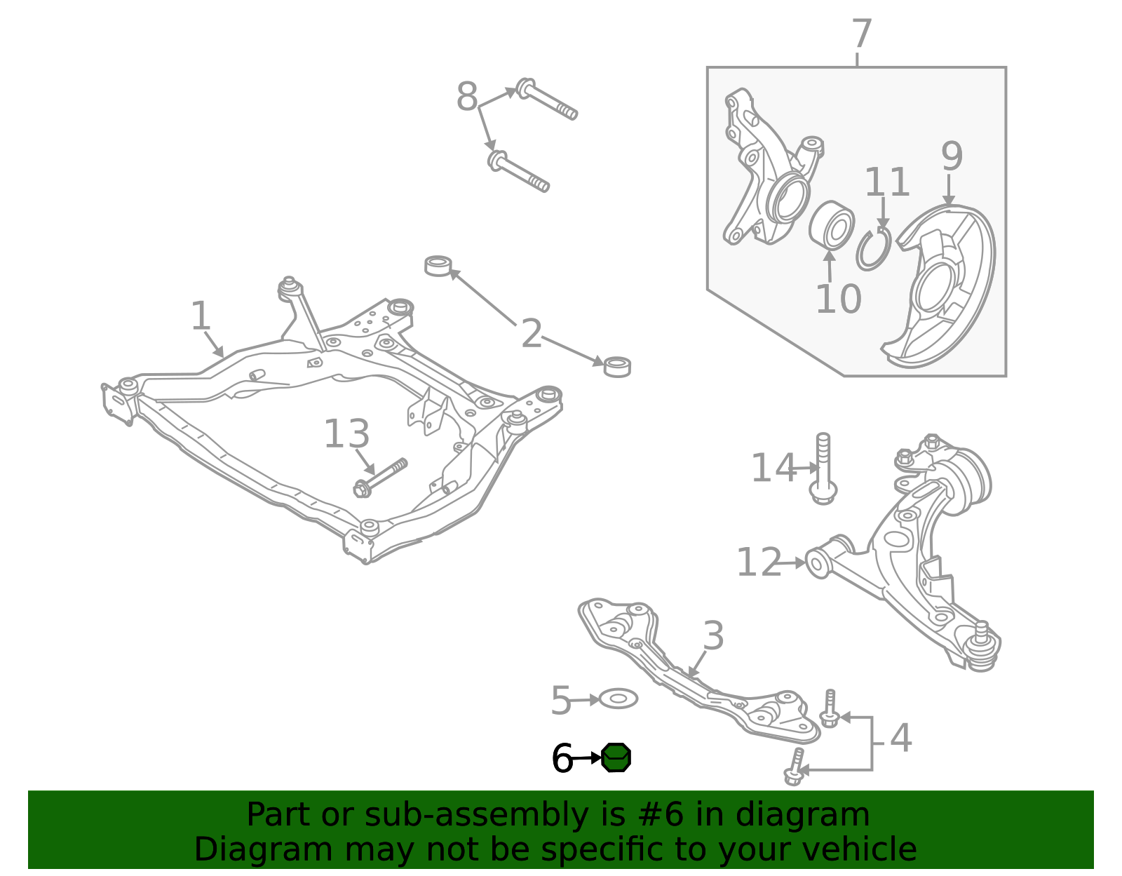 2007-2015 Mazda Suspension Cross-Member Nut 9994-01-401 | OEM Parts Online