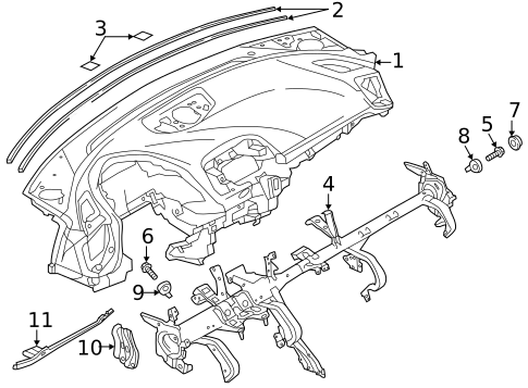 Instrument Panel for 2017 Mazda 3 #0