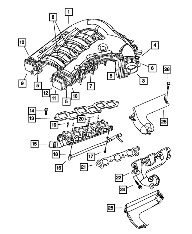 4591973AA - Engine 3.5L Six Cylinder: Manifold Tuning Valve Actuator O Ring for Mopar Image
