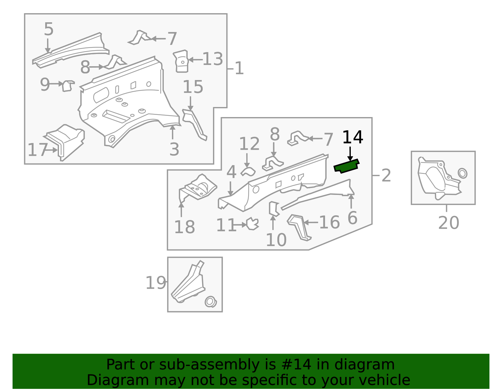 2008-2021 Toyota Land Cruiser Fender Apron Extension 53716-60040 ...