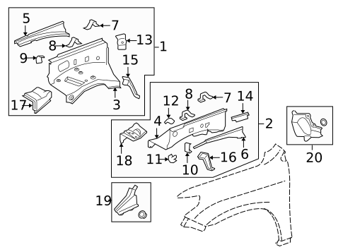 Structural Components & Rails for 2017 Toyota Land Cruiser #0
