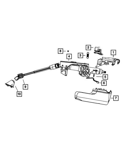 Steering Column and Intermediate Shaft for 2015 Dodge Journey #0
