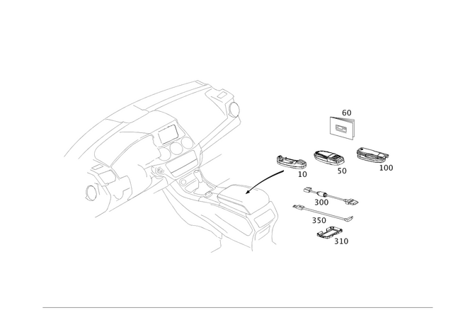 212820015128 - Telephony: Mount for Mercedes-Benz Image