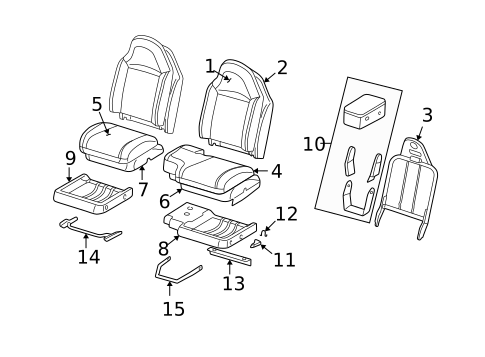 Front Seat Components for 2002 Mazda B3000 #2