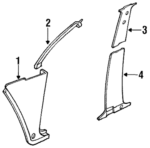 Interior Trim - Pillars for 1993 Nissan Pathfinder #0