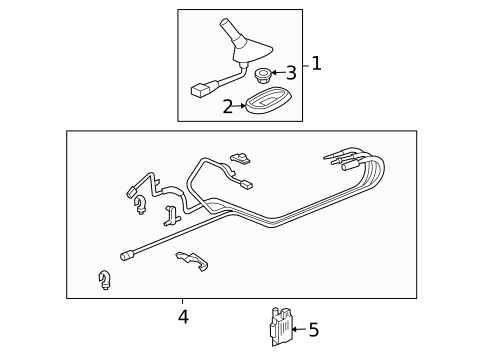 Antenna & Radio for 2001 Acura RL #0