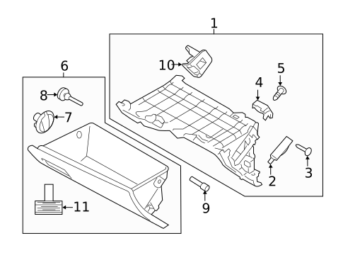 Glove Box for 2019 Hyundai Elantra #0