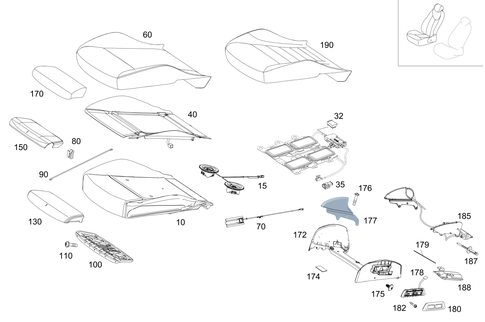 Right Seat for 1995 Mercedes-Benz E300 #0