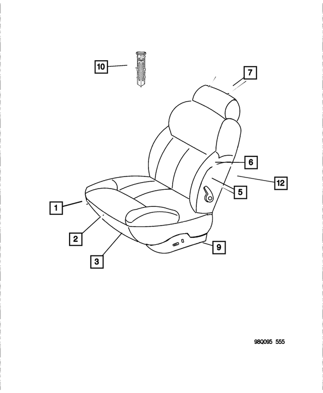 5096012AA - Interior Trim: Seat Cushion Foam for Mopar Image