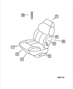 YE181T5AA - Interior Trim: Front Seat Cushion Cover, Right for Mopar Image
