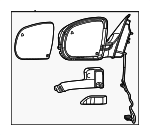 1VF54TZZAD - Body: Mirror Assembly for Jeep: Cherokee Image