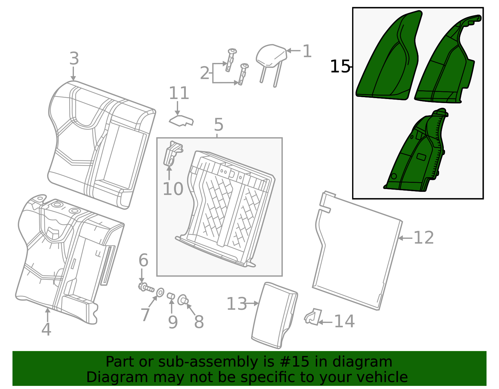 Seat Back Bolster - OEM Support Cushion Assembly | AutoNation Parts
