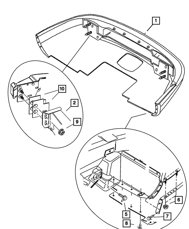 4763098 - Frames and Bumpers: Fascia Bumper for Mopar Image image