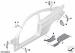 41007248639 - Bodywork: Moulded Part F Wheel Housing Supp., Left for BMW Image