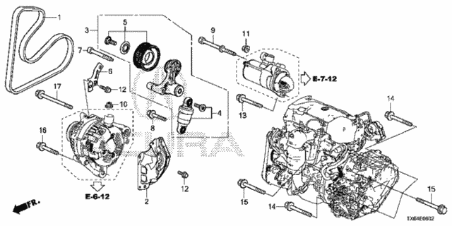Auto Tensioner (2.4L) (2) for 2017 Acura ILX #0