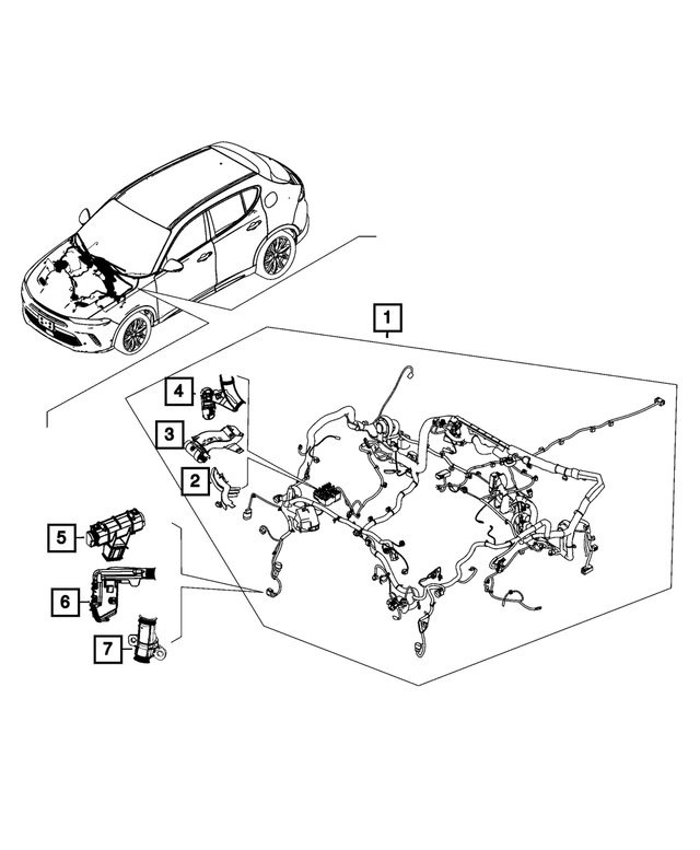 68617721AA - Electrical: Wiring Trough for Mopar Image