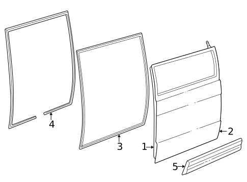 Exterior Trim - Side Door for 1998 Dodge B3500 #1
