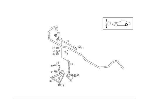 Regulation of Dynamic Headlamp Range Control, Rear for 1993 Mercedes-Benz 600SL #1