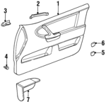 51418165415 - : Door Trim for BMW: 318i, 325i, 328i, M3 Image