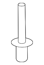 TK4950355 - Body: Center Bracket Rivet for Mazda: CX-9 Image