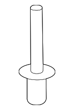 TK4950355 - Body: Lower Bracket Rivet for Mazda Image