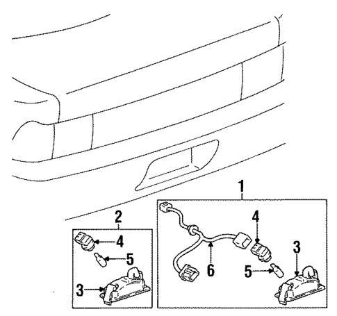 License Lamps for 1996 Toyota Corolla #0