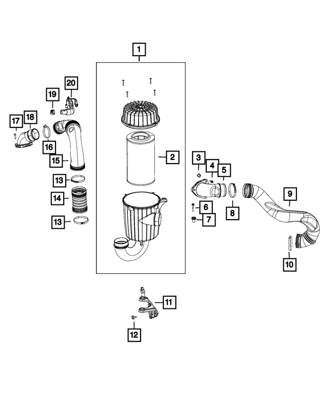 68511135AA - Fuel: Air Cleaner for Mopar Image image
