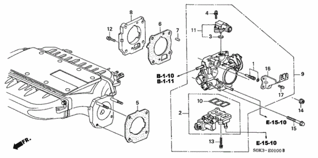Throttle Body for 2003 Acura TL #0