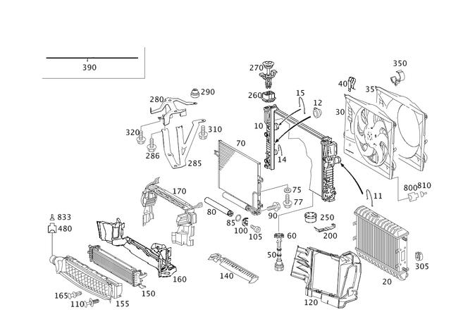 2115002302 - : Cooler for Mercedes-Benz Image