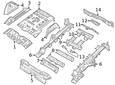 Rear Floor & Rails for 2019 Ram ProMaster City #0