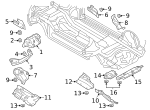4M0825692D - Exhaust: Heat Shield for Audi Image